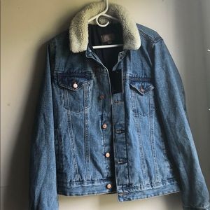 Men’s Asos Fleece Lined Collar Denim Jacket